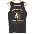 Unterschatz Niemals Eine Frau Muddy Runner Muddy Mudder S Tank Top