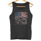 Us American Flag Trucker Truck Driver  Tank Top