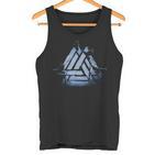 Valknut Symbol Ravens Odin's Wotan Knot Walhallaiking Tank Top