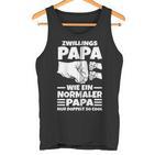 Vatertagater Papa Zwillings Papa Kapuzenjacke Tank Top