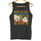 Vintage Best Cat Dad Ever Bump Fit Tank Top