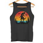 Vintage T-Rex Dinosaurier März Retro Sonnenuntergang Dinosaurier  Tank Top