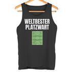 Worlds Best Platzwart Greenkeeper Football Pitch  Tank Top