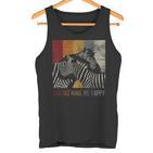 Zebras Mache Mich Glücklich Zebra Tank Top