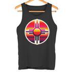 Zia-Symbol Im Retromodernenintage-Stil Im Bundesstaat New Mexico Tank Top