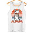 Alpapaatertag Bester Papa Alpaka Retro Alpapa Raglan Tank Top