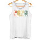 Best Papa By Par Golf Opa Golfer Golfing Dad Retro Tank Top