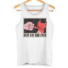 Bester Katzen Papa Tierliebe Raglan Tank Top