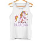 Dadacorn Einhorn Papa Und Baby Weihnachten Papa Tank Top