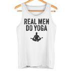 Echte Männer Machen Yoga intage Gray S Tank Top