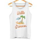 Hello Summer – Mit Sand Meer Sonnenschirm Und Palmenstimmung Tank Top