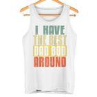 Ich Habe Den Besten Papa Bod Rund Um intage Father's Day Raglan Tank Top