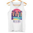 Miami Floridaintage Retro Usa America Souvenir  Tank Top