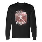 100 Verrückt Saying Handball Goalkeeper Langarmshirts