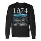 1974 Jahrgang Mann Frau 50 Years 50Th Oldtimer Langarmshirts