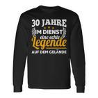 30 Jahre Im Dienst Legend Auf Dem Geränste Service Anniversary Langarmshirts