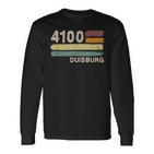 4100 Duisburg Retro Postcodes Old Postcode Vintage Langarmshirts