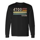 4700 Hamm Retro Postcode Old Zip Vintage Langarmshirts