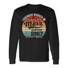 57Th Birthday Man Legends Are Im Marz 1967 Langarmshirts