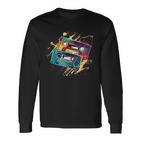 80S 90S Retrointage Cassette Langarmshirts