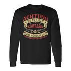 Achtung Es Ist Ein Kowalski Ding Last Name Plate S Langarmshirts