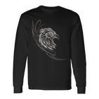 Adler Mit Fineline Tribal Adlerkopf Tattoo Für Animal Lover Langarmshirts