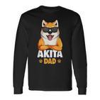 Akita Dog Papa Langarmshirts