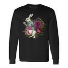 Alice Wonderland Rabbit Pocket Watch Langarmshirts