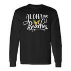 Aloha Beaches Tropisches Palmen & Früchte Design Langarmshirts