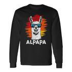 Alpapa Alpaka Lama Fan Liebhaber Dad Frischgebackenerater Langarmshirts