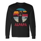 Alpapaatertag Bester Papa Alpaka Werdender Papa Geschenk Langarmshirts