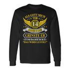 Als Gott Mich Vor 14 Jahren Schuf Grinste Er 14Th Birthday Als Gott Mich Vor Langarmshirts