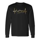 Amsterdam Skyline Netherlands Heartbeat Fan I Love Holland Langarmshirts