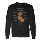 Anatomy Of A Dachshund Badger Dog Langarmshirts