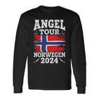 Angel Tour Norway 2024 Fishing Team Norway Flag Angler Langarmshirts