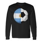 Argentinien Flagge Fußball Kinder Fußball Papa Sport Langarmshirts