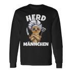 'Aus Meerkat Wird Herdmännchen Wortspiel Cooking Outfit Black Langarmshirts