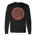 Aztec Mexico Maya Aztec Calendar Langarmshirts