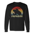 Bär Papaatertag Retro Papa Bär Langarmshirts