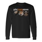 Bärtigermann Bear Tiger Mann Viking Fan Word Game Langarmshirts