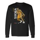 Basketballspieler Nummer 33 Luxus Edition Langarmshirts in Schwarz