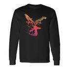 Bass Guitarintage Retro For Bassist Langarmshirts