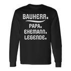 Bauherr Papa Slogan Richtfestfest Ehemann Bauherr Langarmshirts