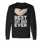 Best Cat Dad Ever Kätzchen Papa Geschenk Langarmshirts