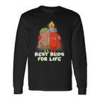 Beste Buds For Life Lighter And Joint Kiffer Kiffen Grass Langarmshirts