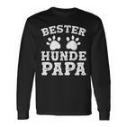 Bester Hunde Papa Lustigateratertag Geschenk Herren Langarmshirts