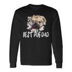 Bester Mops Papa Aller Zeitenintage Langarmshirts