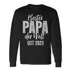 Bester Papa Der Welt Since 2023 Langarmshirts