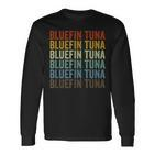 Bluefin Thunfisch Retro Langarmshirts