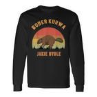 Bober Kurwa Polish Meme Beaver Kurwa Bober Langarmshirts